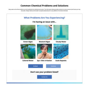 Common Pool & Spa Chemical Problems and Solutions Tool