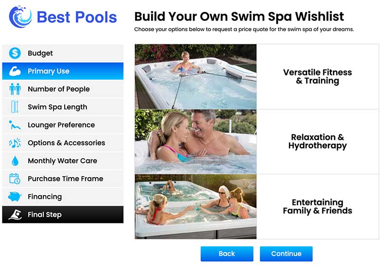 Swim Spa Wishlist