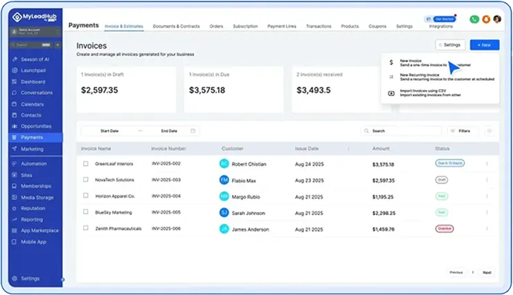 Contract & Finance Hub